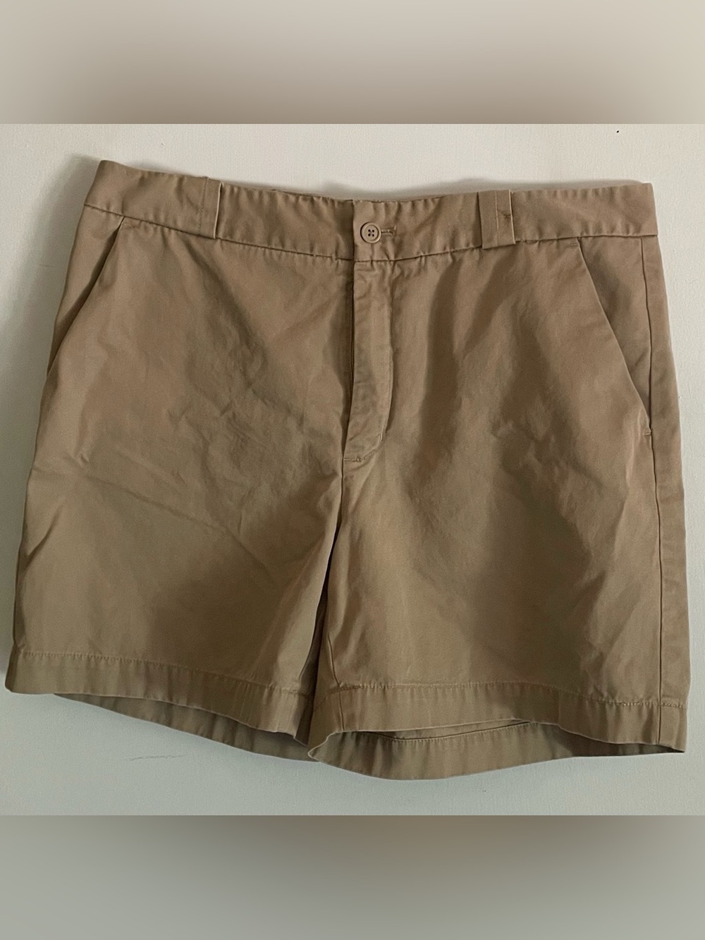 GAP Women's Flat Front Tan Chino Shorts